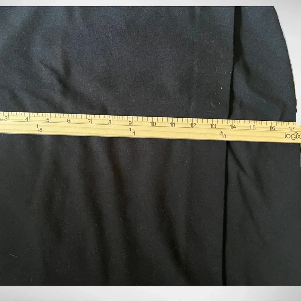 MADEWELL Women's Black Overlap City Knit‎ Skirt Small | EUC